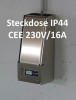 LOCK-EE, der abschliessbare Steckdosenkasten CEE 230V/16A IP44 BLAU